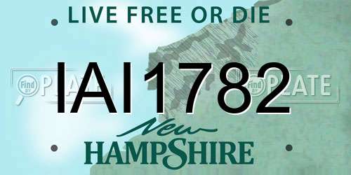 IAI1782 New Hampshire License Plate