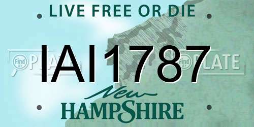 IAI1787 New Hampshire License Plate