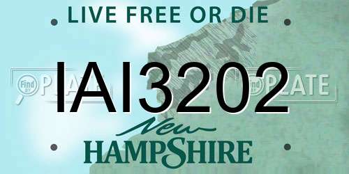 IAI3202 New Hampshire License Plate