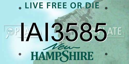 IAI3585 New Hampshire License Plate