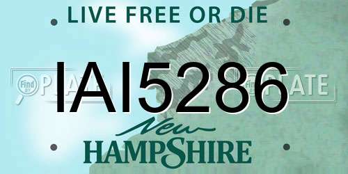 IAI5286 New Hampshire License Plate