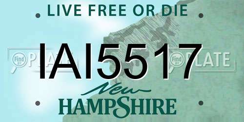 IAI5517 New Hampshire License Plate