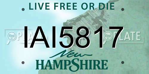 IAI5817 New Hampshire License Plate