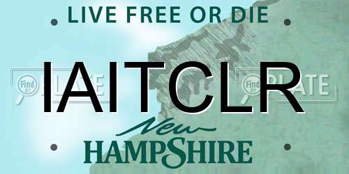 IAITCLR New Hampshire License Plate