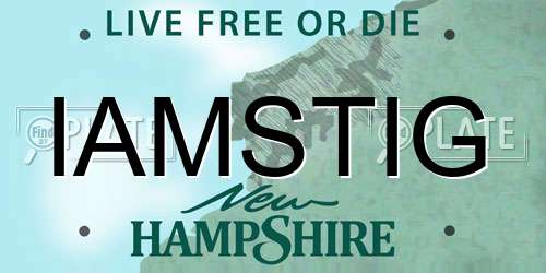 IAMSTIG New Hampshire License Plate