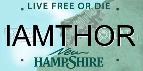 IAMTHOR New Hampshire License Plate