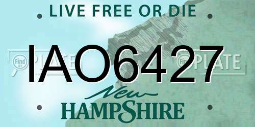 IAO6427 New Hampshire License Plate