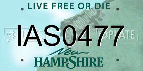 IAS0477 New Hampshire License Plate