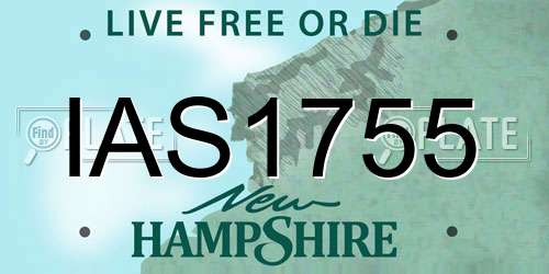 IAS1755 New Hampshire License Plate