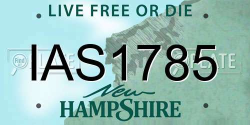 IAS1785 New Hampshire License Plate
