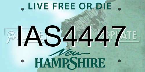 IAS4447 New Hampshire License Plate