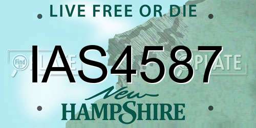IAS4587 New Hampshire License Plate