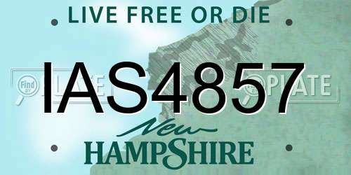 IAS4857 New Hampshire License Plate