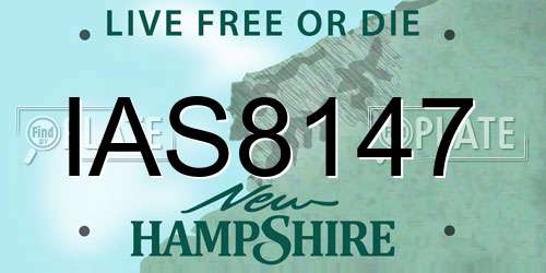 IAS8147 New Hampshire License Plate