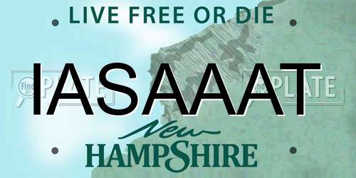 IASAAAT New Hampshire License Plate
