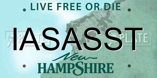 IASASST New Hampshire License Plate