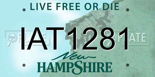 IAT1281 New Hampshire License Plate