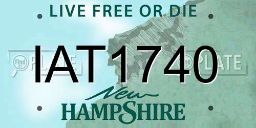 IAT1740 New Hampshire License Plate