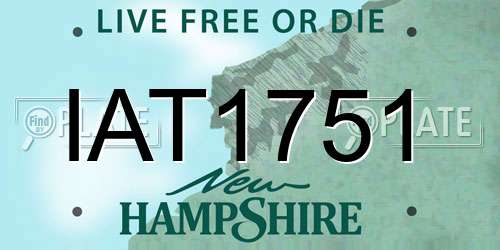 IAT1751 New Hampshire License Plate