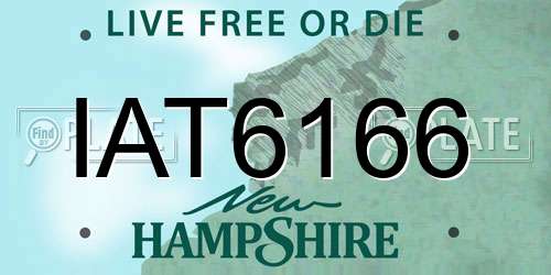 IAT6166 New Hampshire License Plate
