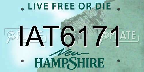 IAT6171 New Hampshire License Plate