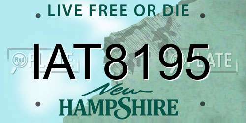 IAT8195 New Hampshire License Plate