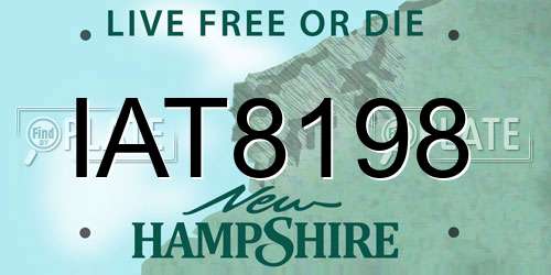 IAT8198 New Hampshire License Plate