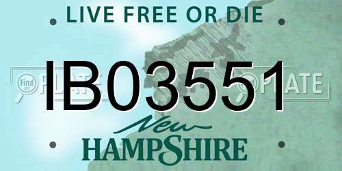 IB03551 New Hampshire License Plate