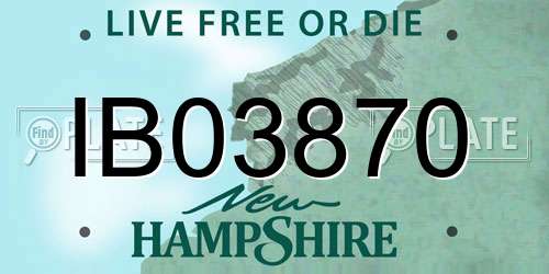 IB03870 New Hampshire License Plate