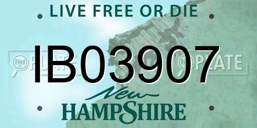 IB03907 New Hampshire License Plate