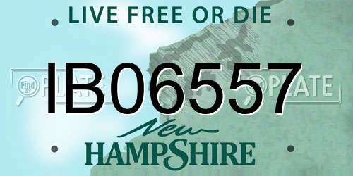 IB06557 New Hampshire License Plate
