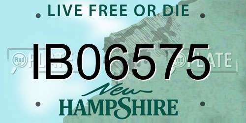 IB06575 New Hampshire License Plate