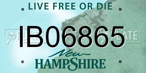 IB06865 New Hampshire License Plate