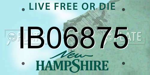 IB06875 New Hampshire License Plate