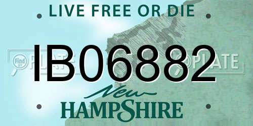 IB06882 New Hampshire License Plate