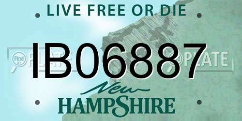 IB06887 New Hampshire License Plate