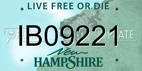 IB09221 New Hampshire License Plate