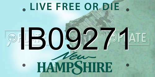 IB09271 New Hampshire License Plate