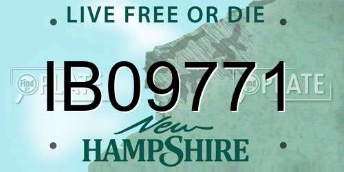 IB09771 New Hampshire License Plate