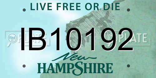 IB10192 New Hampshire License Plate