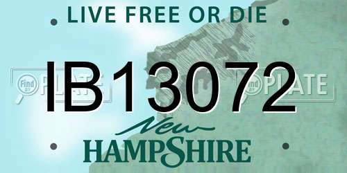IB13072 New Hampshire License Plate