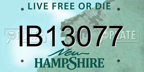 IB13077 New Hampshire License Plate