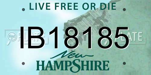 IB18185 New Hampshire License Plate