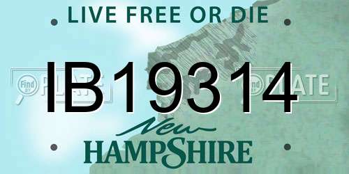 IB19314 New Hampshire License Plate