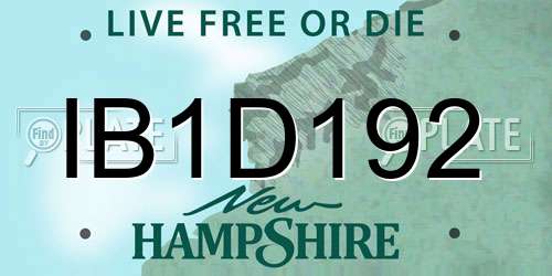 IB1D192 New Hampshire License Plate