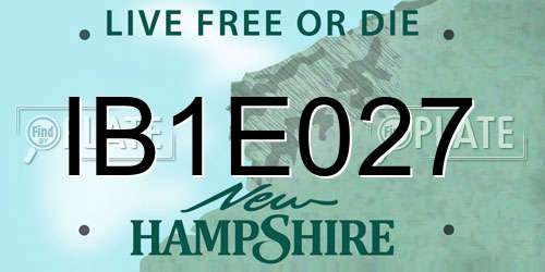 IB1E027 New Hampshire License Plate