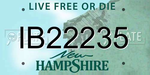 IB22235 New Hampshire License Plate