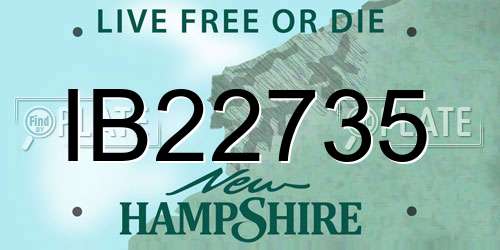 IB22735 New Hampshire License Plate