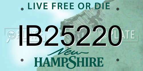 IB25220 New Hampshire License Plate