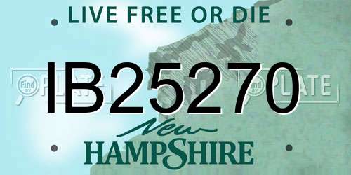 IB25270 New Hampshire License Plate